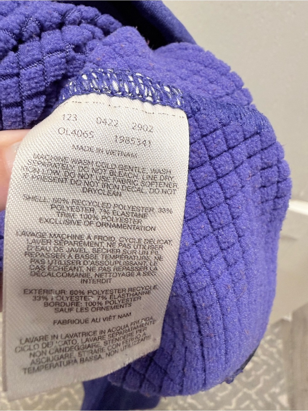 Mountain Hardwear Purple Half-Zip Waffle Pullover - Picture 6 of 6